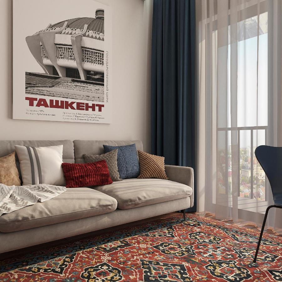 Blueloft 52 I Tashkent Apartment With Balcony Bagian luar foto